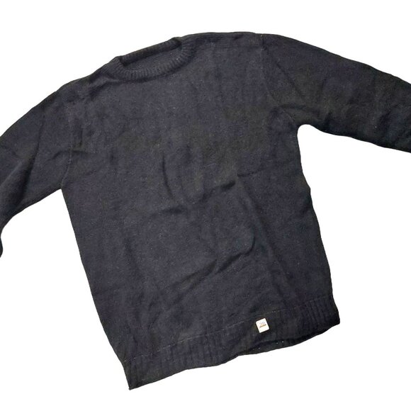 Retro Vintage 1940s-1960s Black Long Sleeve Crew Neck Knit Sweater Sz Medium - Picture 3 of 6